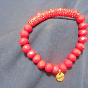 Ermish Red bar & Red sparkle beads